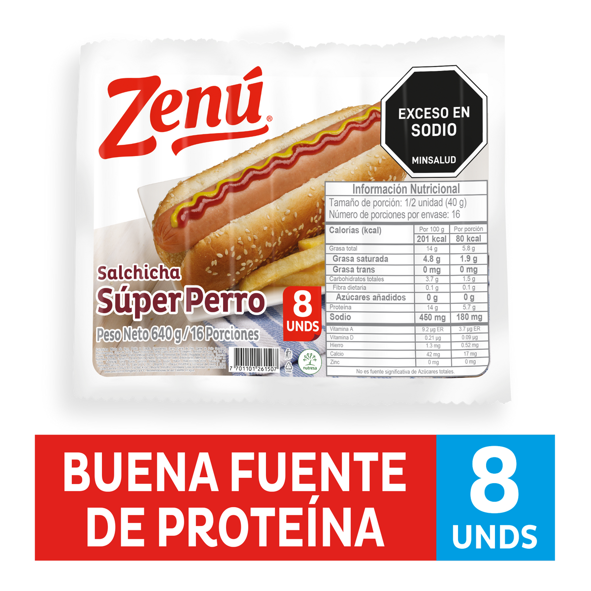 Zenú Salchicha Super Perro x 640 g