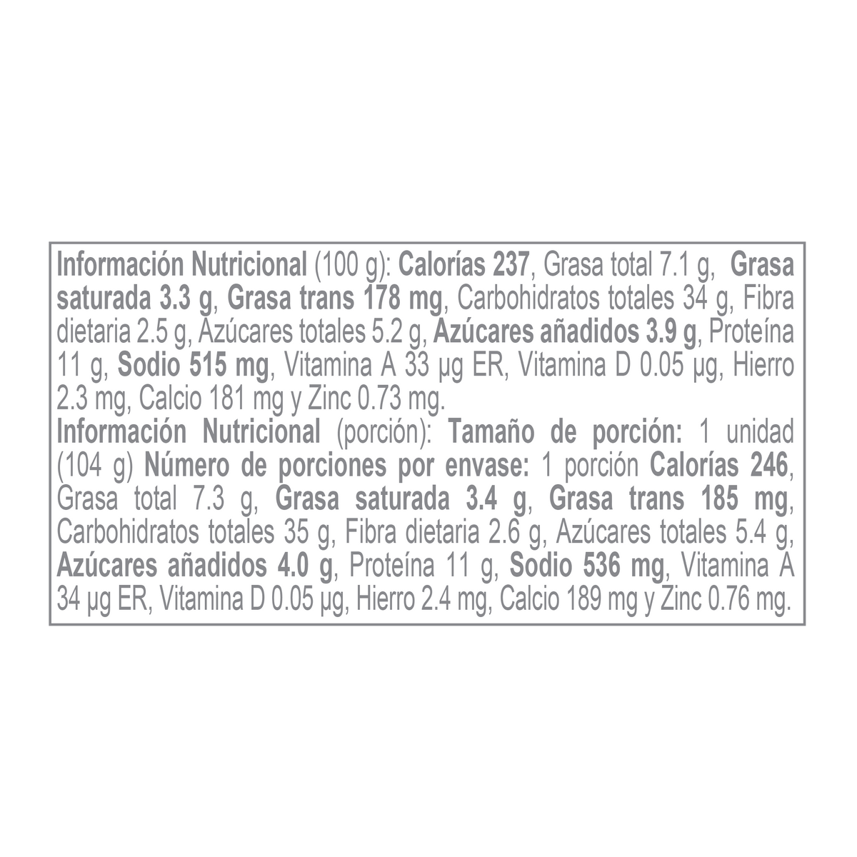 Zenú Sanduche Jamón Queso x 104 g