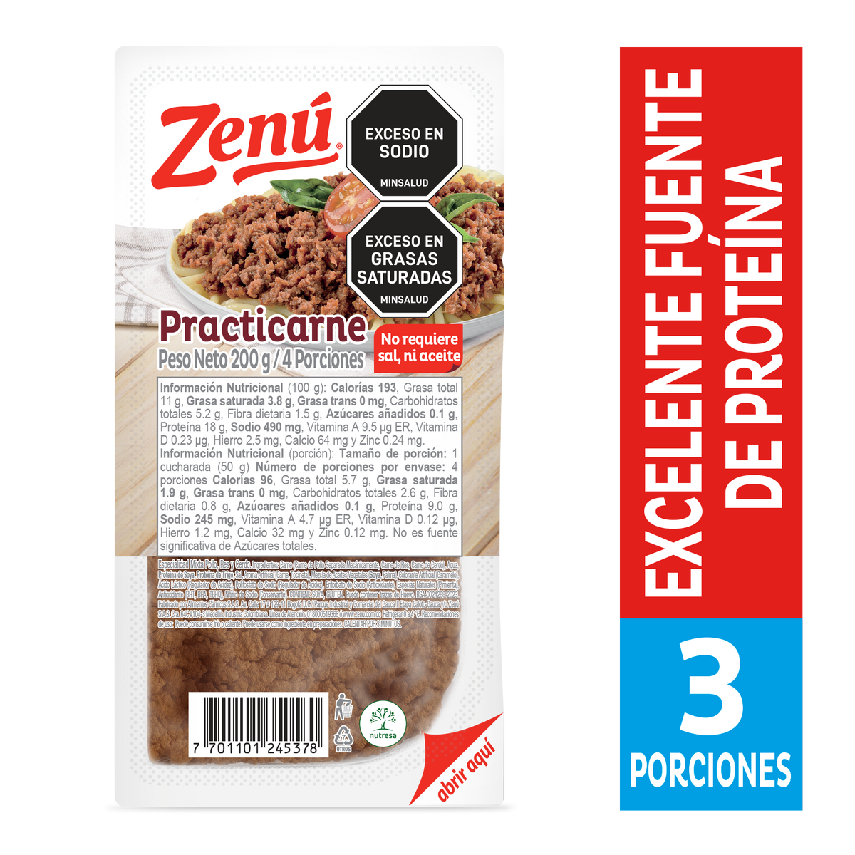 Zenú Practicarne x 200 g