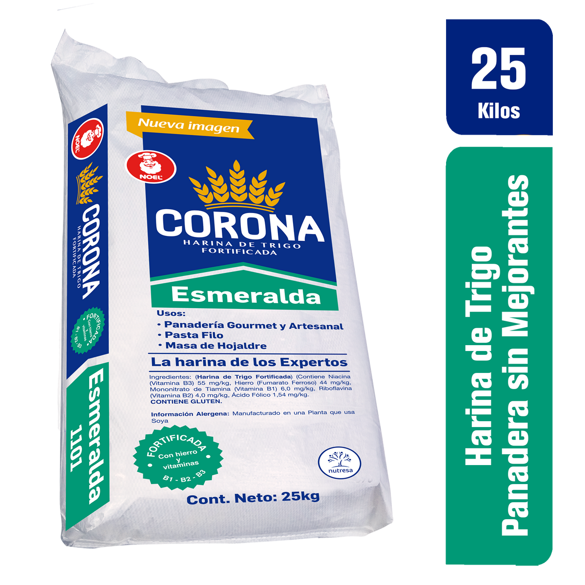 Corona Harina Saco Esmeralda 1101x 25 kilogramos