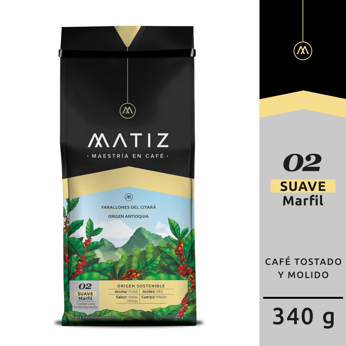 Matiz Cafe Marfil Molido 340 g 8 un