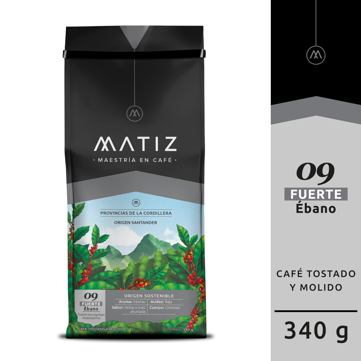 Matiz Cafe Ebano Molido 340 g 8 un