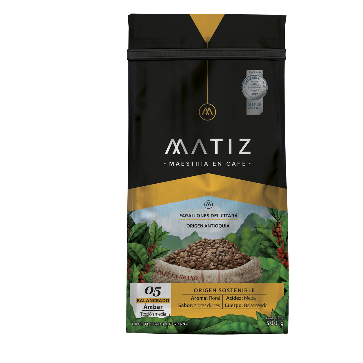 Matiz Cafe Ambar gano 8 un x 500 g