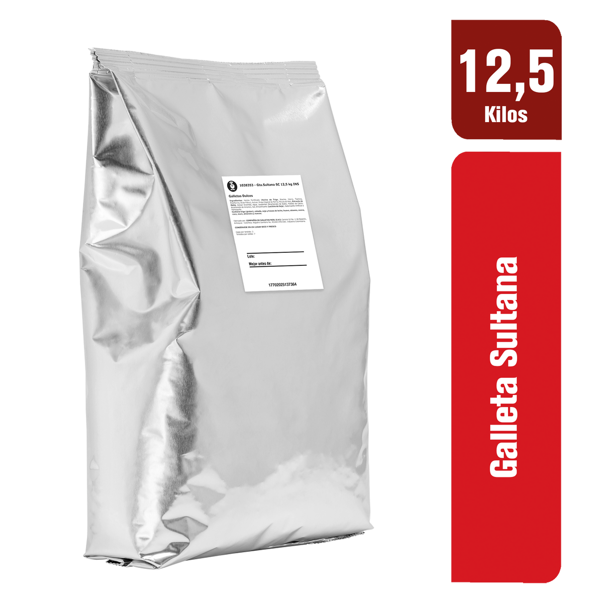 Galleta Sultana Institucional Saco x 12.5 kg