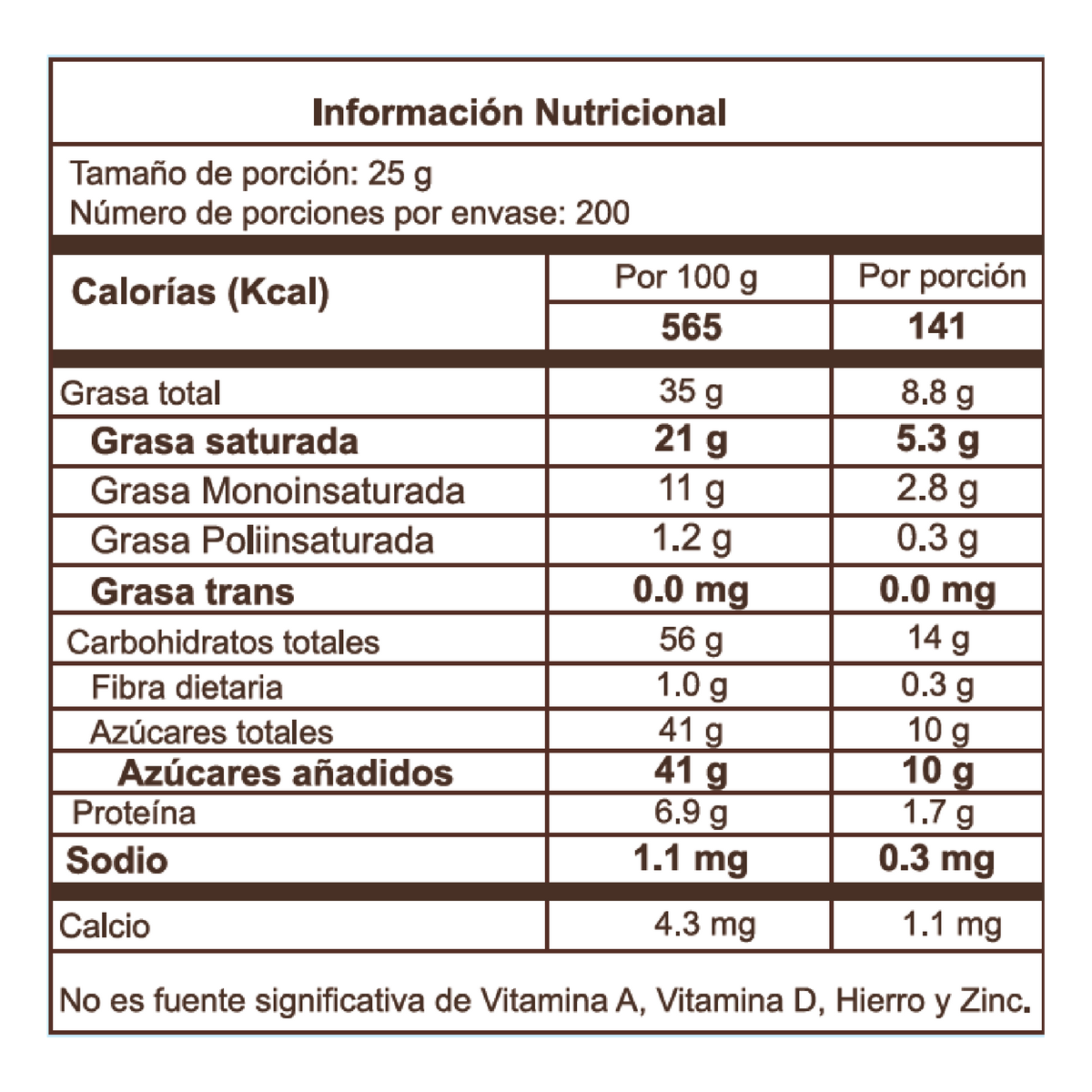 Cordillera Cobertura Amarga 59% Origen Colombia Depositados x 5kg