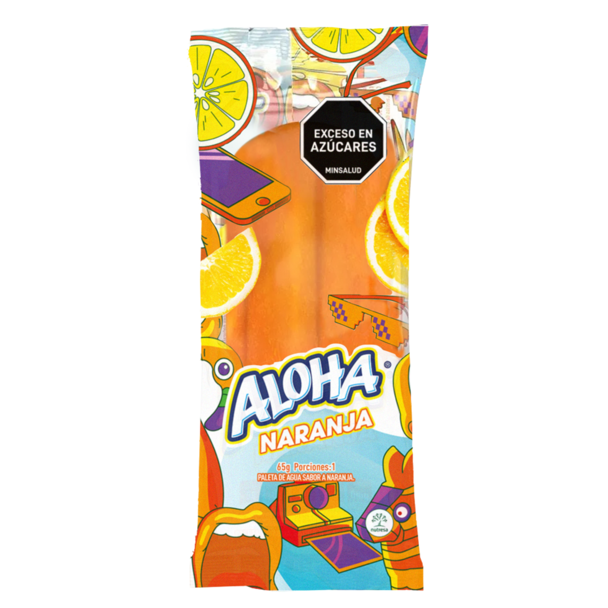 Aloha Paleta Naranja caja x24un x65g