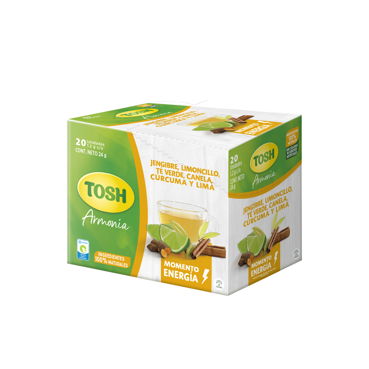 Tosh Aromatica Energia 20 Sobre 20 un x24 g