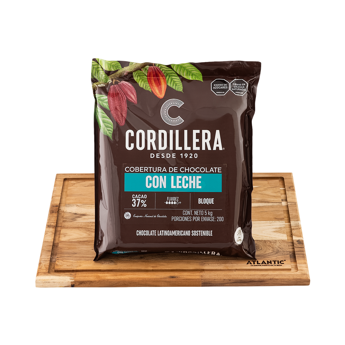 Chocolates B2B Cober Cordillera 37% Leche Bloque X 5Kg