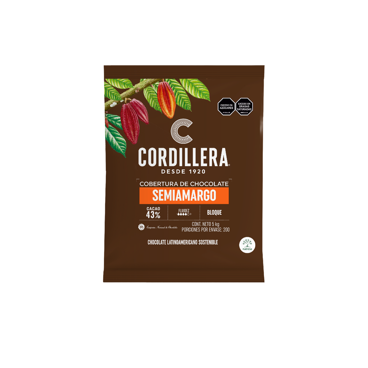 Cordillera Cobertura Semiamarga 43% Bloque x 5kg