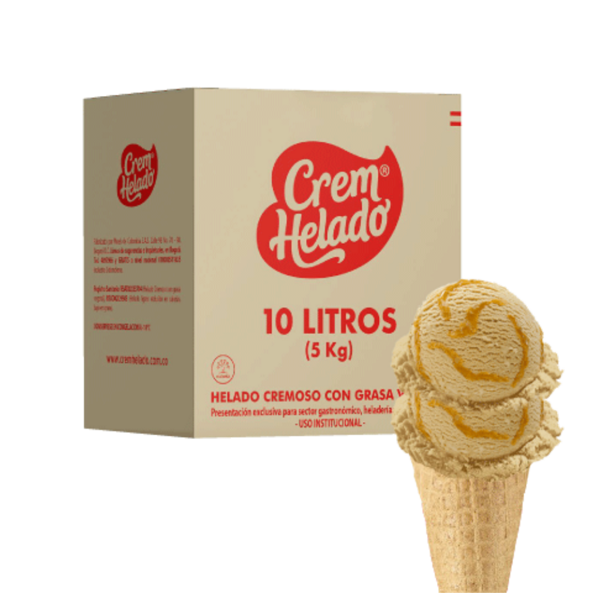 Crem Helado Tradicional Tarro Arequipe Salsa x 10 L