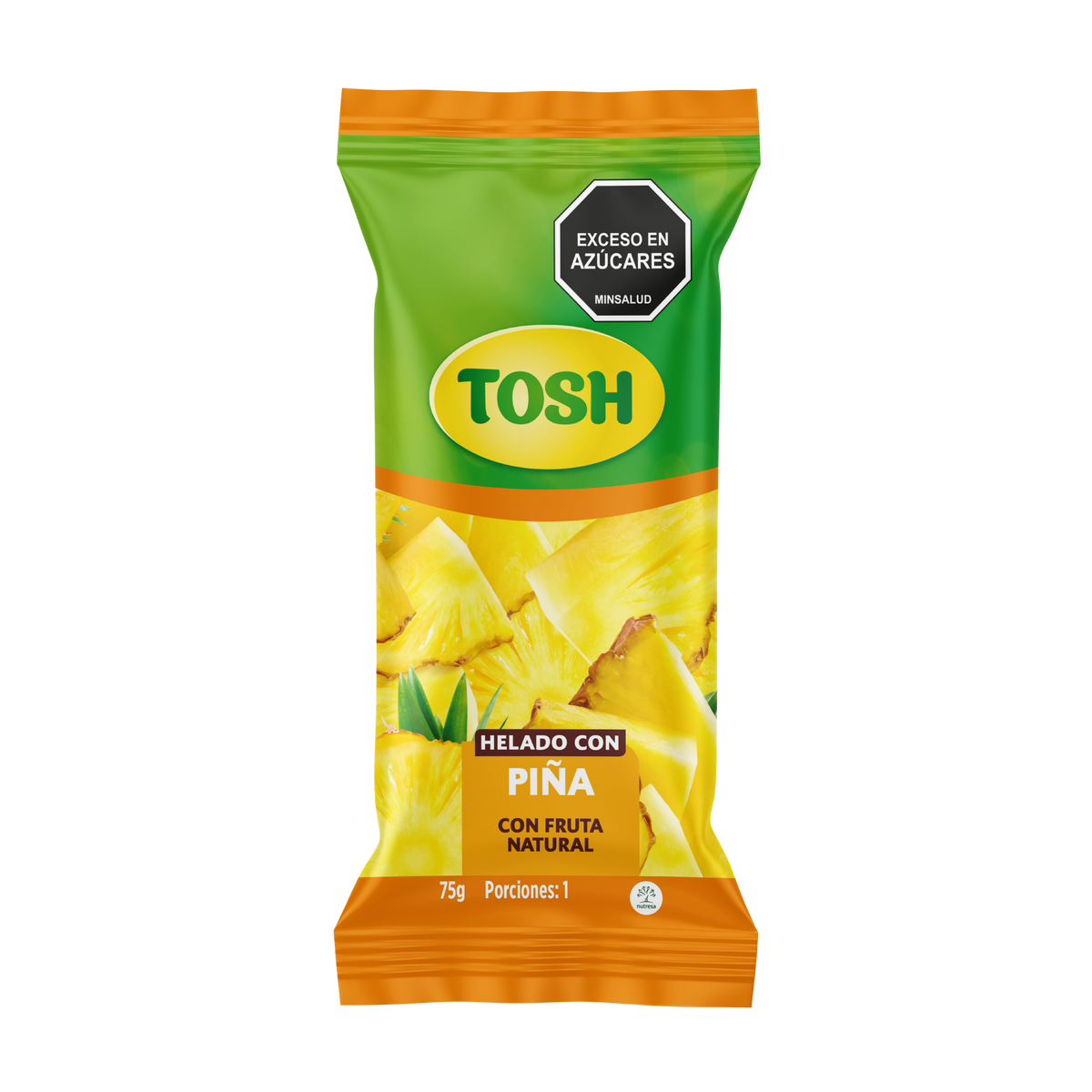 Tosh Paleta Piña Sello caja x16un x75g