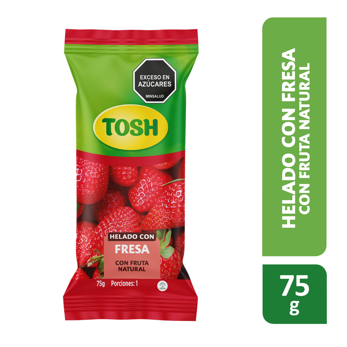 Tosh Paleta Fresa caja x16un x75g