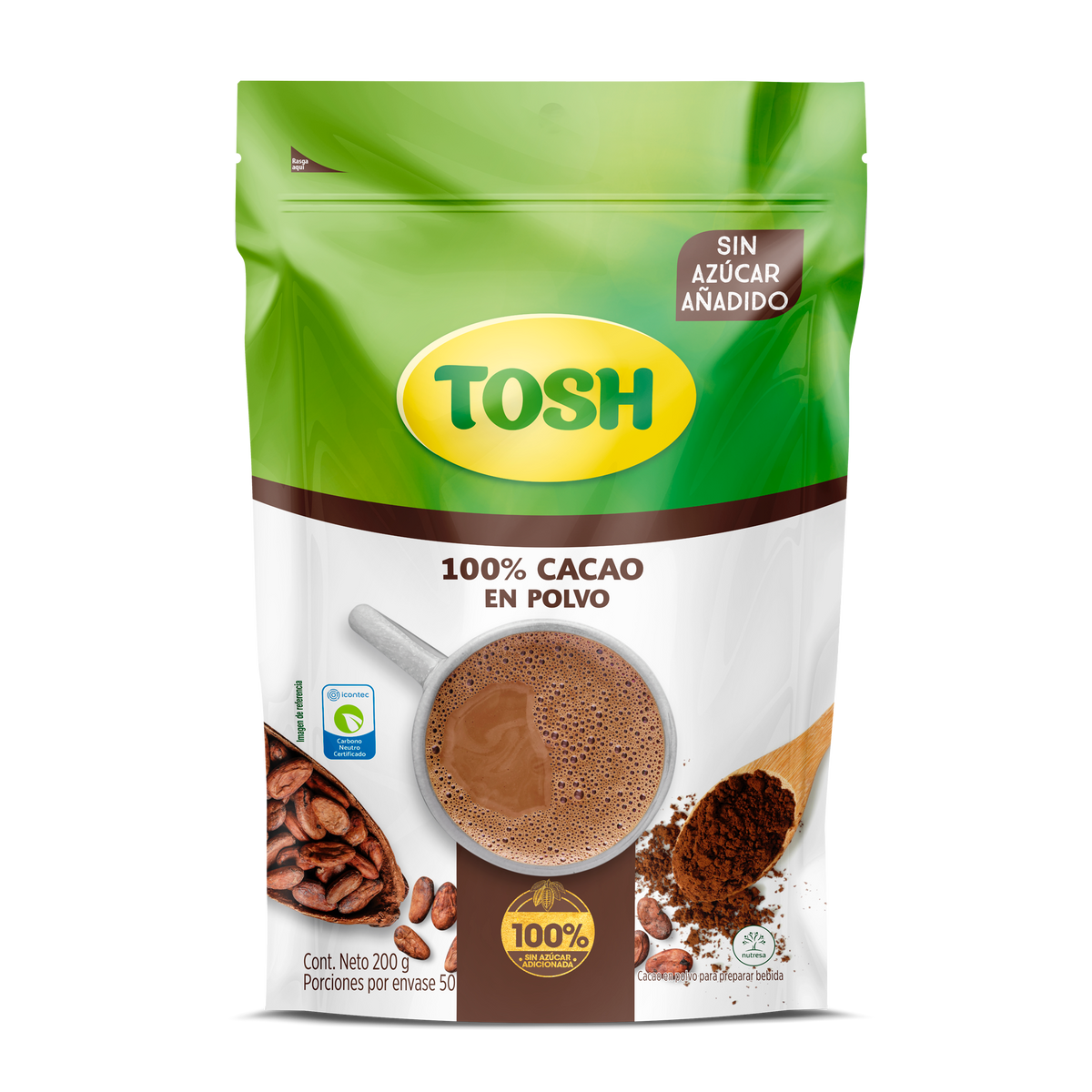 Tosh Bebida 100% Cacao x 200g