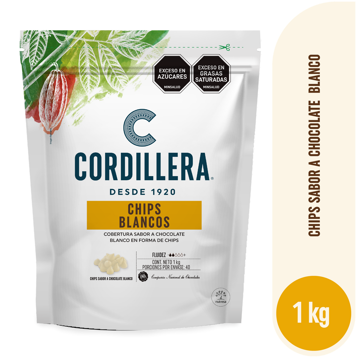 Cordillera chips blanco sucedaneo x 1kg