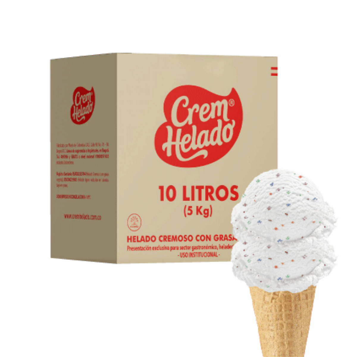 Meals Helado Vainilla Chips Colores Trad X 10L