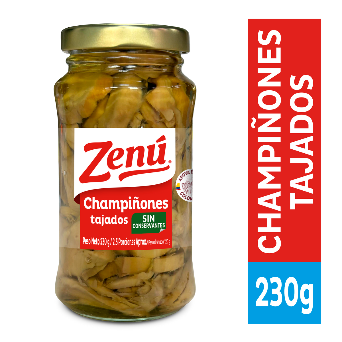 Zenú Champiñones Tajado x 230 g