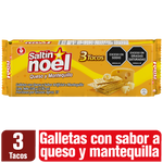 Saltin Noel Galleta Queso Mantequilla Taco x3 338g