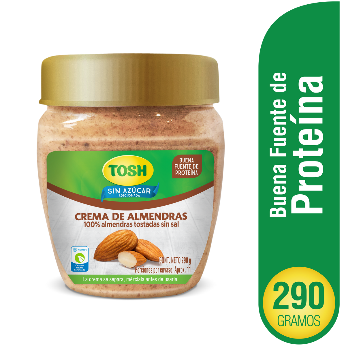 Tosh Pasabocas Crema De Almendras Tarro x 290 g