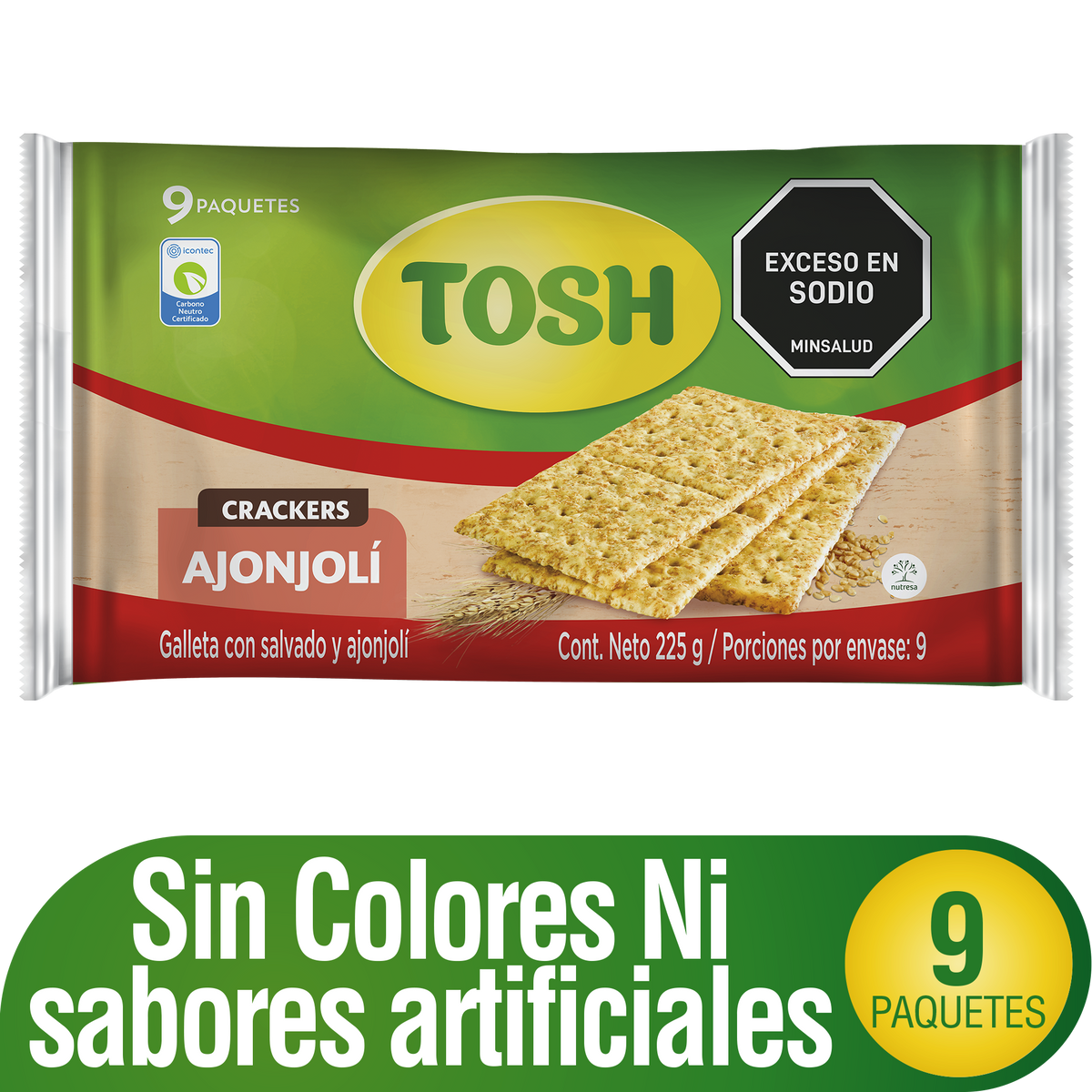 Noel Galletas Tosh Ajonjoli Bolsa X 9