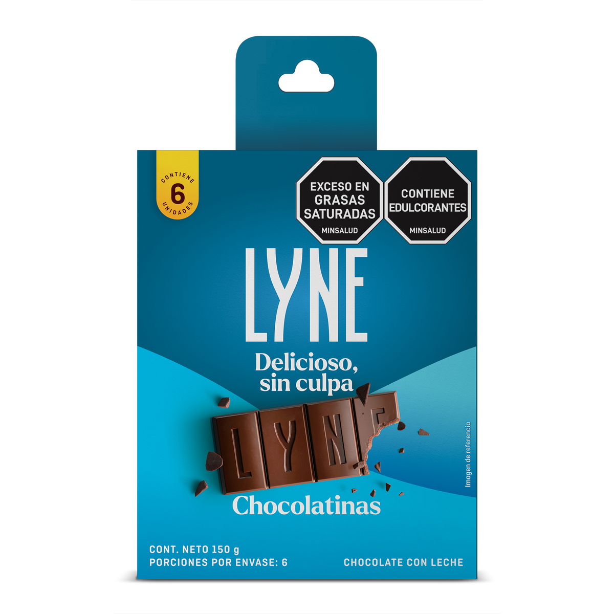 Chocolates B2C Chocolatina Lyne Leche 24Pleg 6Un 25Gr