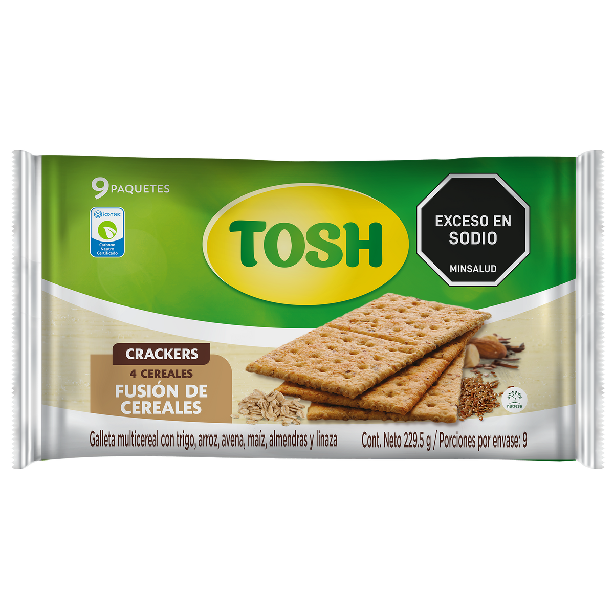 Tosh Galleta Fusion De Cereal Fit Bolsa 9 x 3