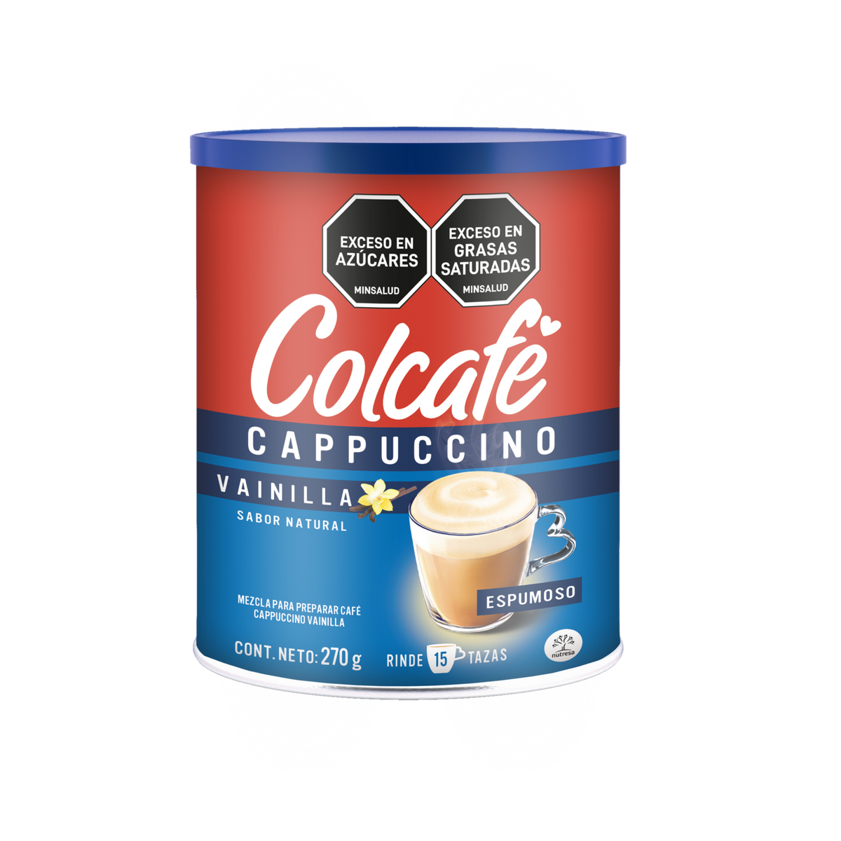 Colcafe Cappuccino Vainilla Natural 12 Latas x 270 g