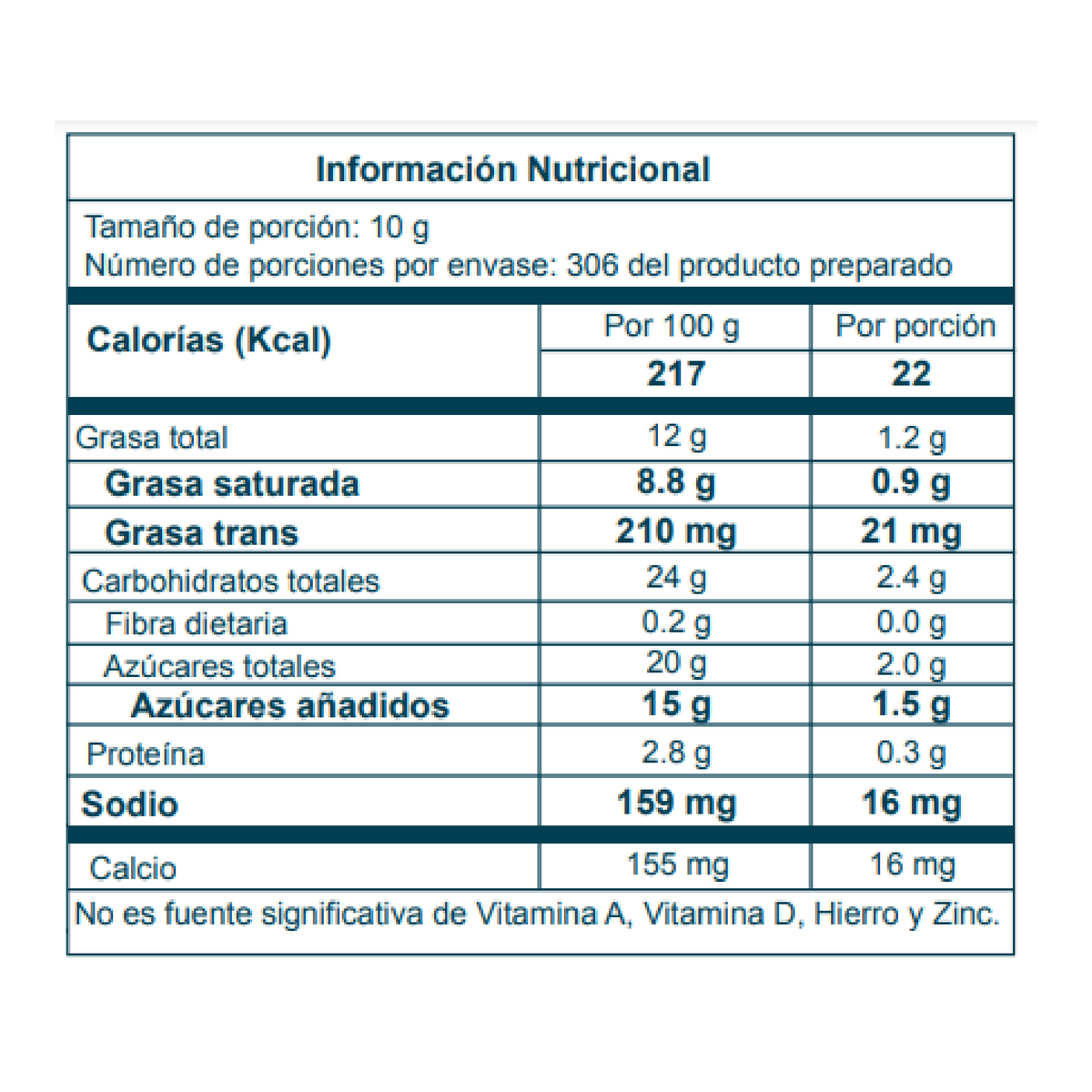 Cordillera Chantilly En Polvo x 300 g