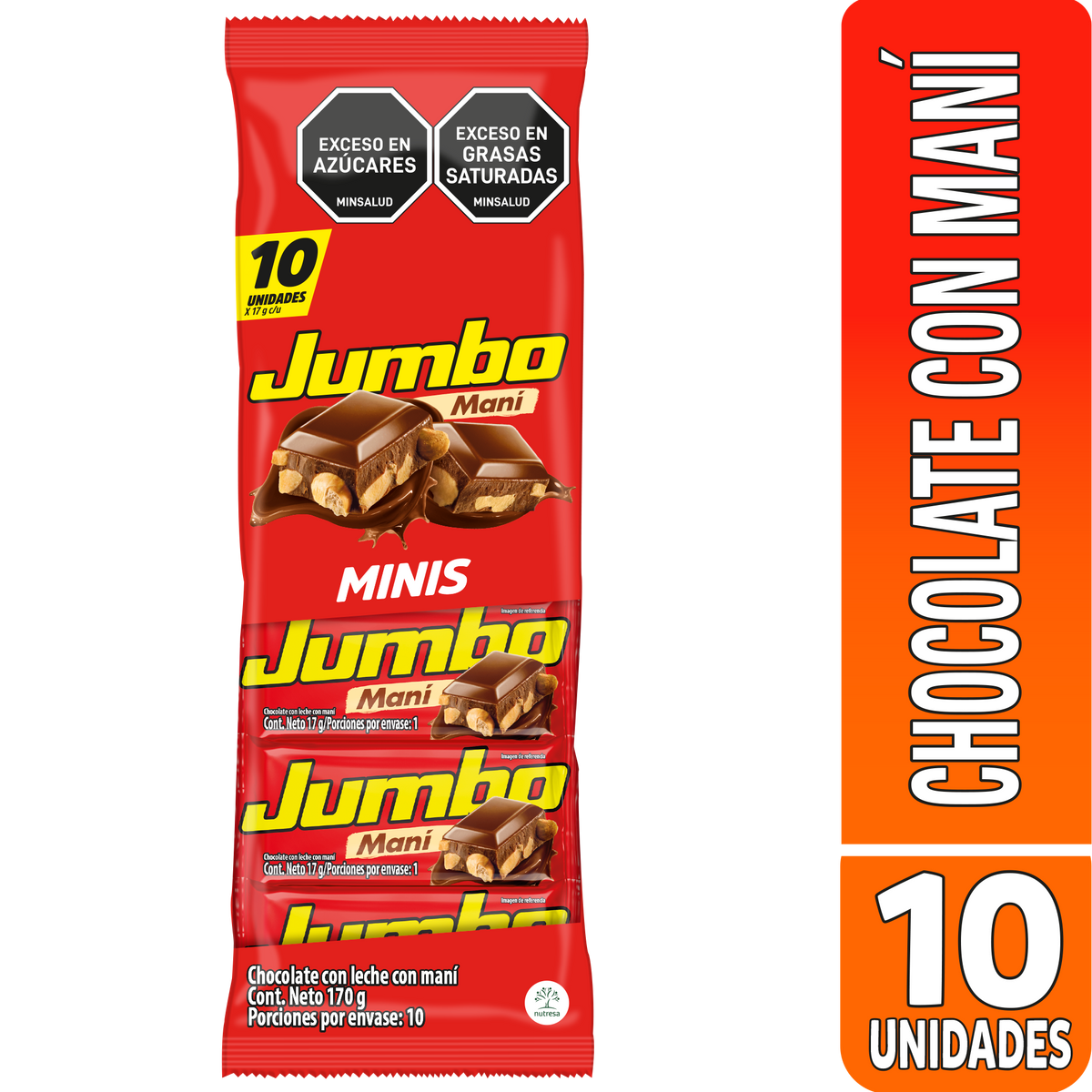 Jumbo Golosina Maní Bandeja x 17g