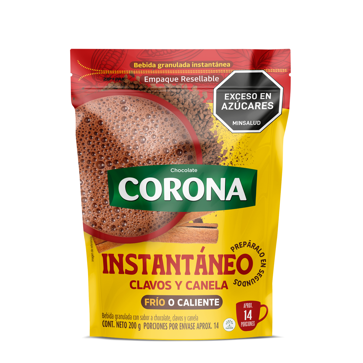 Corona Chocolate Instantáneo Clavos y Canela x 200g