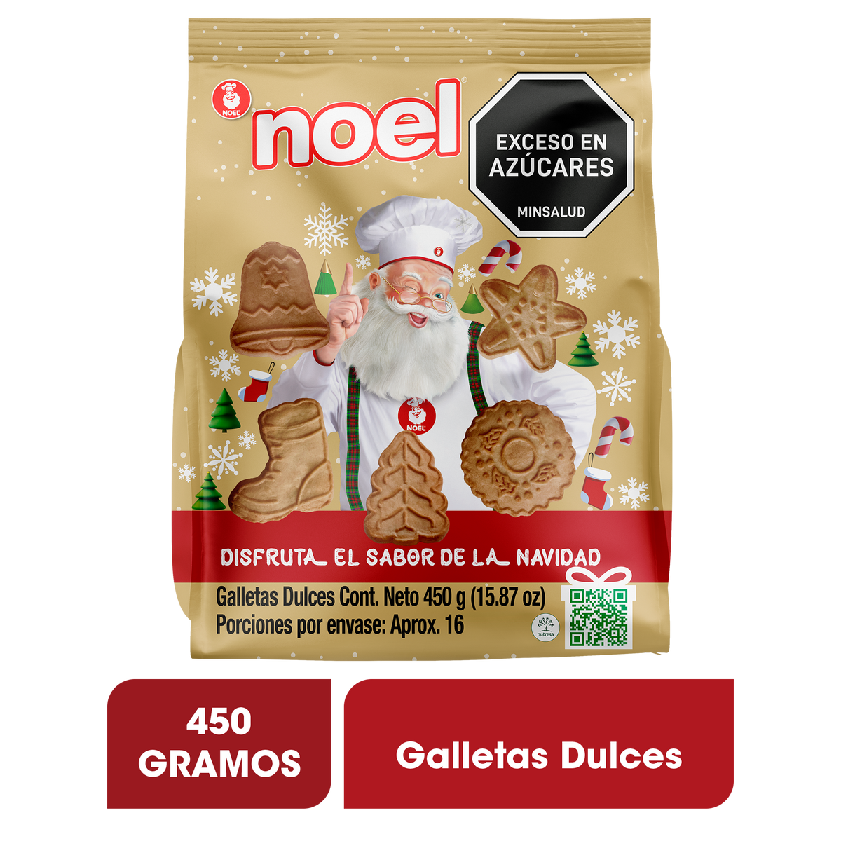 Noel Galleta Navidad Bolsa por 450 gramos