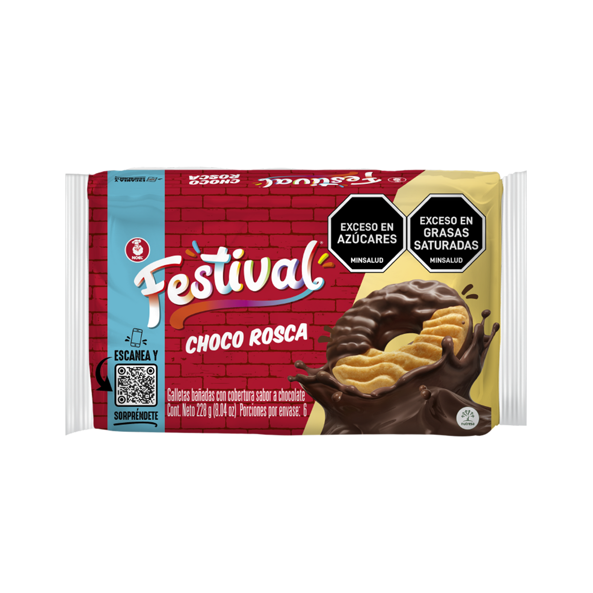 GalletaFESTIVAL Choco Rosca Bolsa x 6 228gr