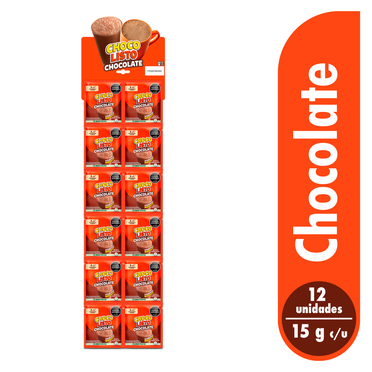 Chocolisto Chocolate Ristra x 12 Sobres x 15g