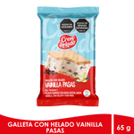 Crem Helado Galleta con Helado Vainilla con Pasas Caja x 20 Un x 65 g