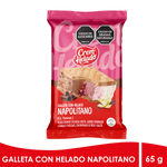 Crem Helado Galleta con Helado Napolitano Caja x 20 Un x65g