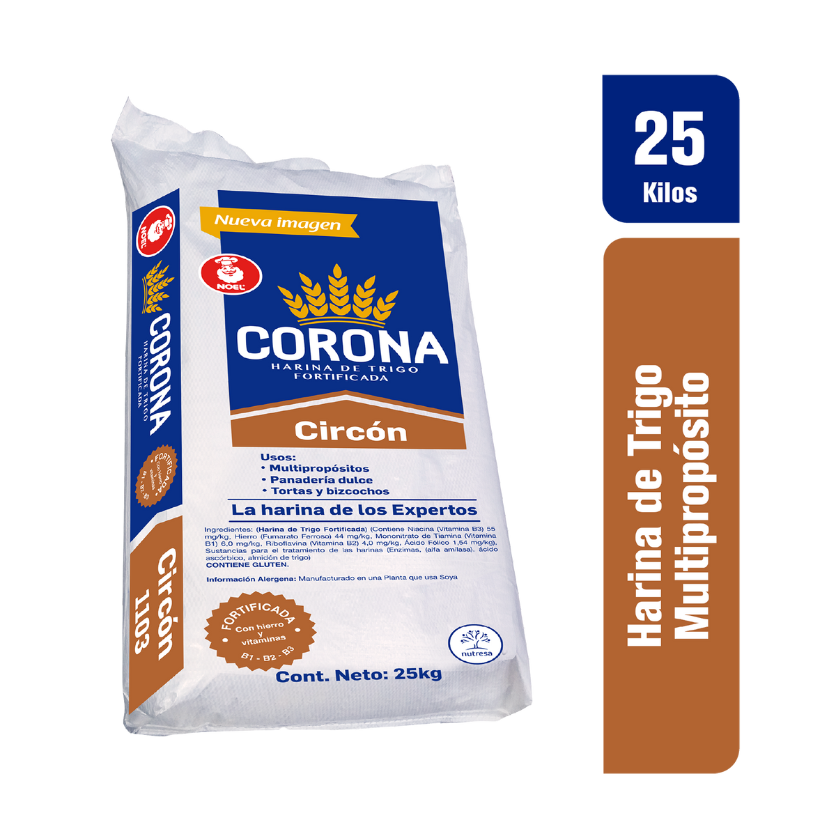 corona Harina saco 25 kilogramos