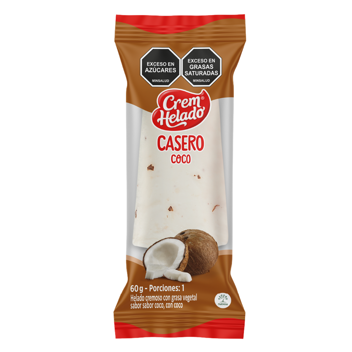 Crem Helado Casero Coco Caja x 25 Un x60g