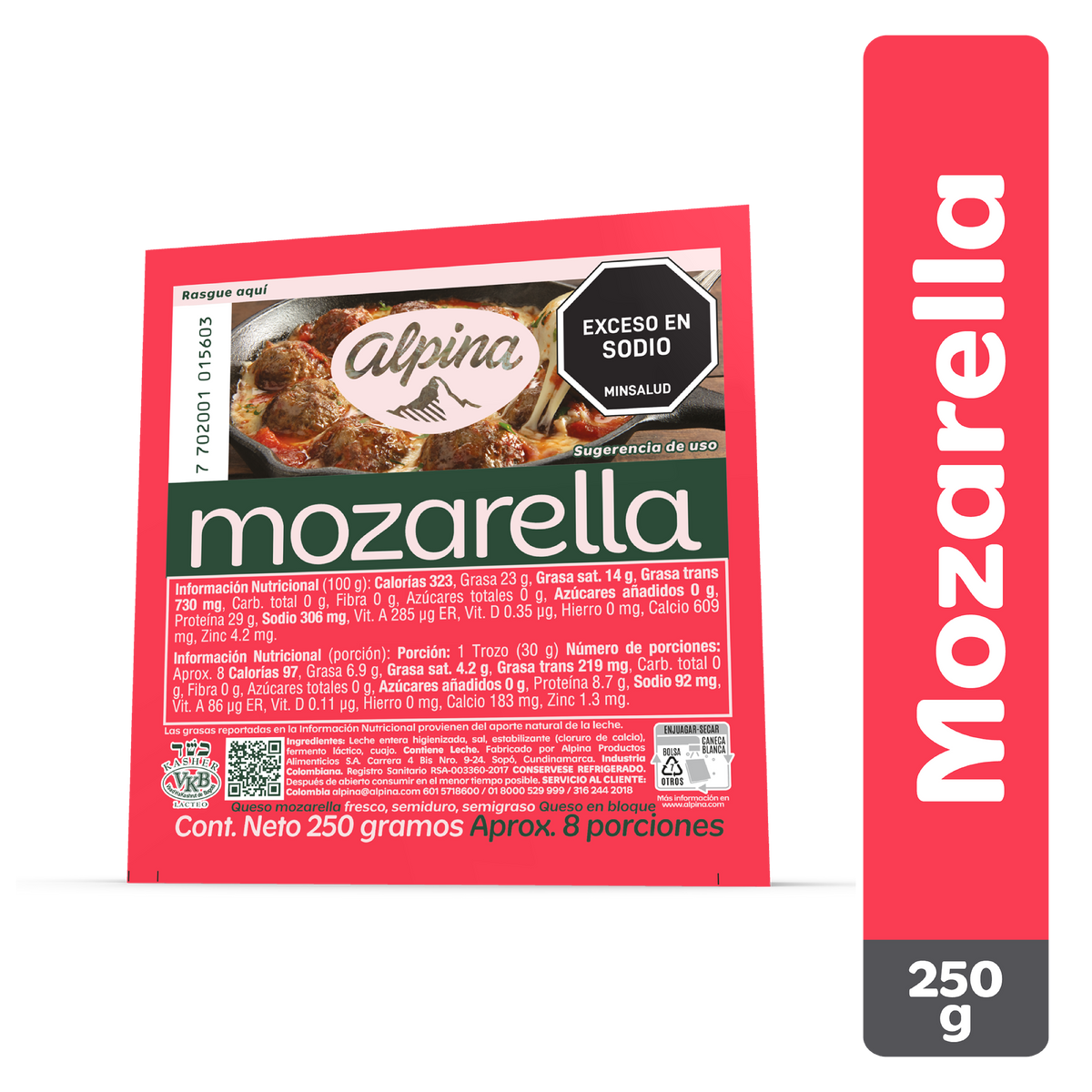 Alpina Queso Mozarella 250 g