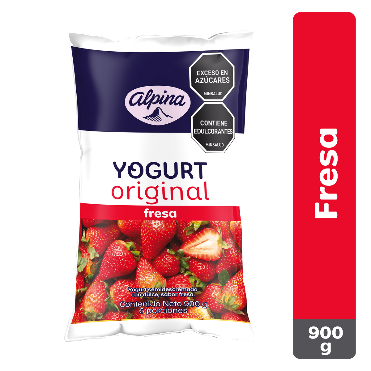 Alpina Yogurt Alpina Bolsa Fresa 900G