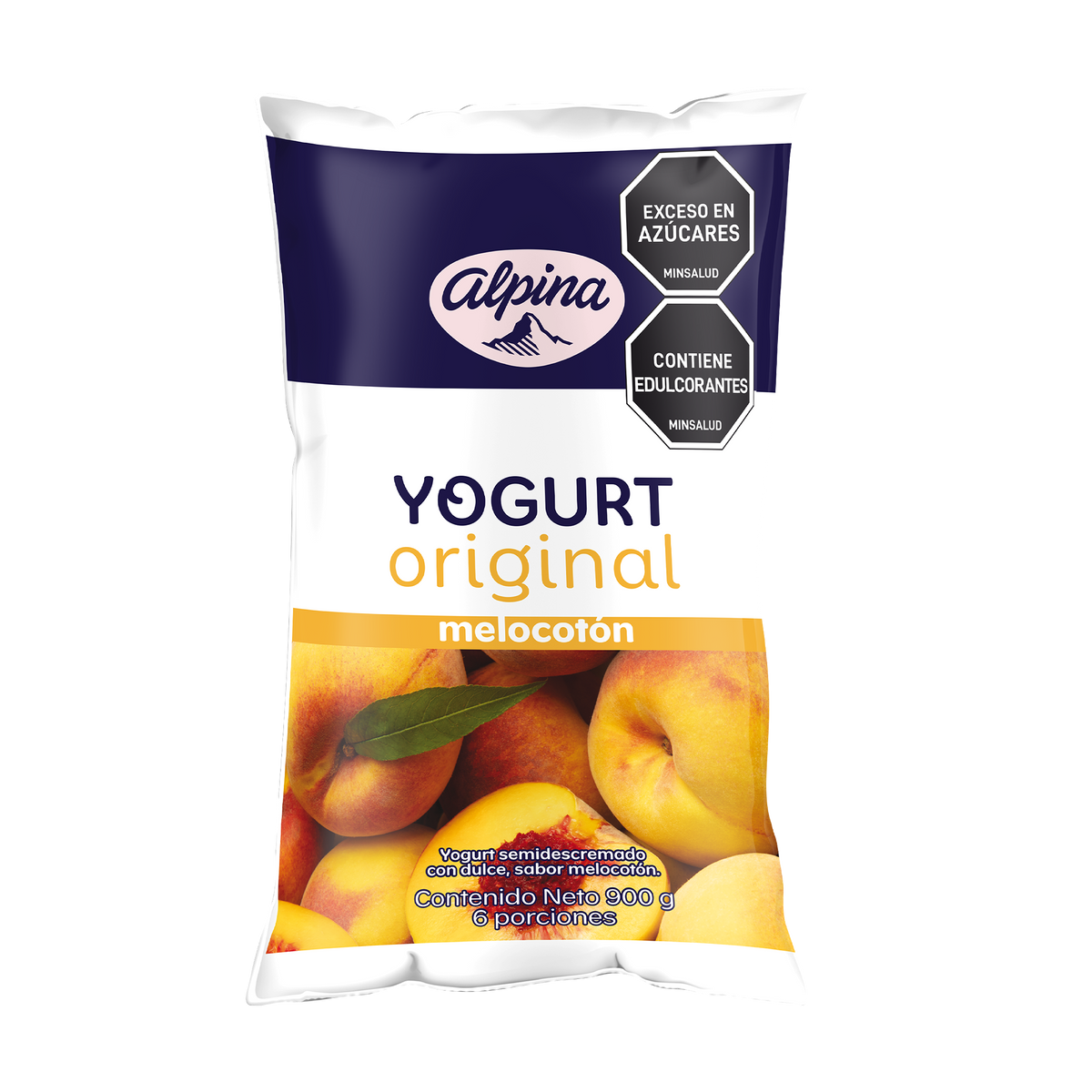 Alpina Yogurt Melocotón Bolsa x 900 g
