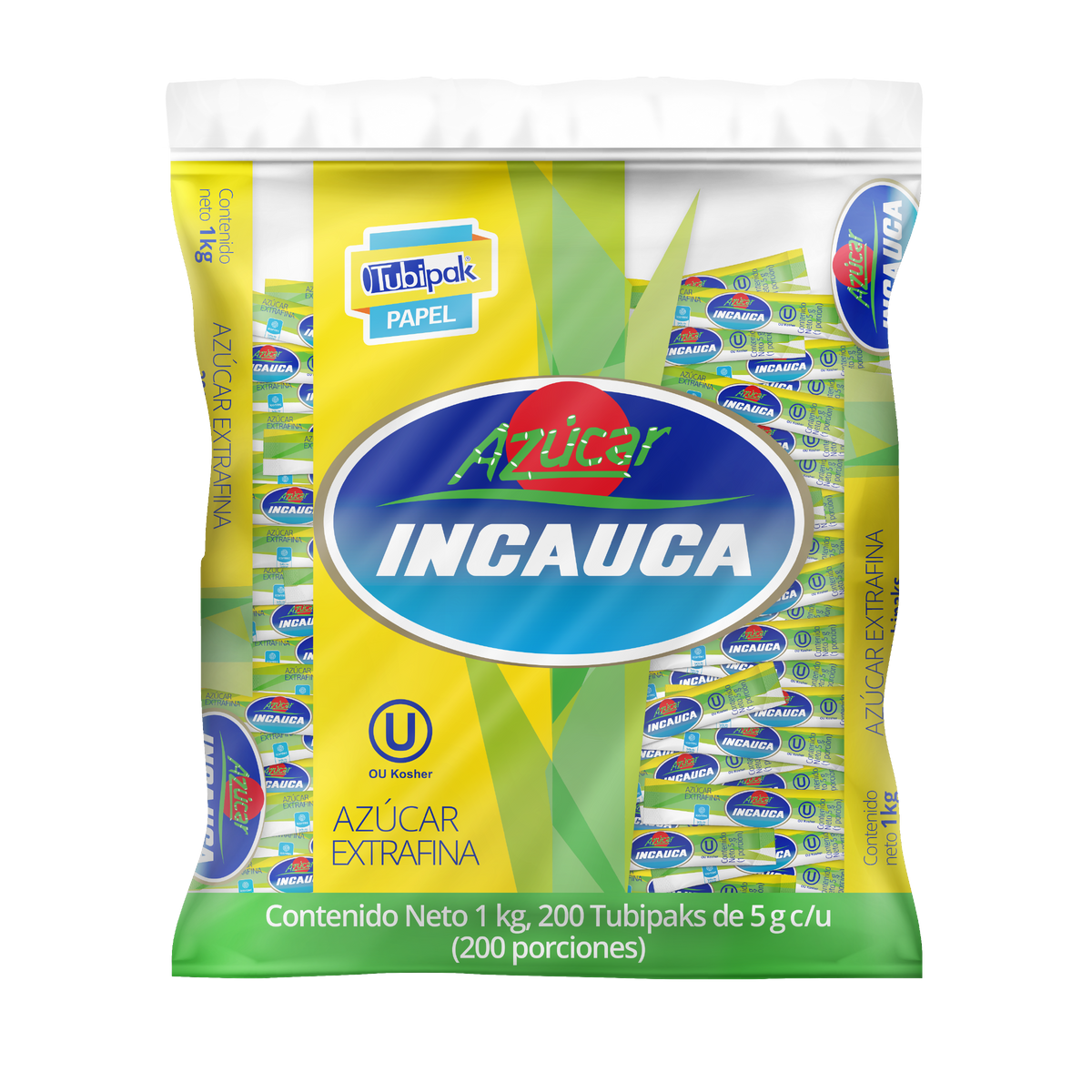 Incauca Azúcar Refinada Tubipak Papel x 5 g
