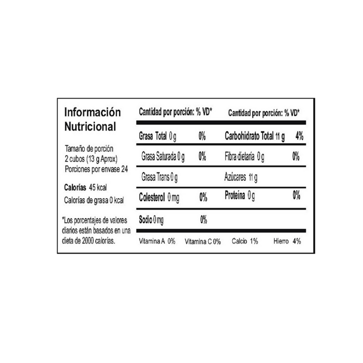 Orquídea Panela Cubos Limón x 48 un