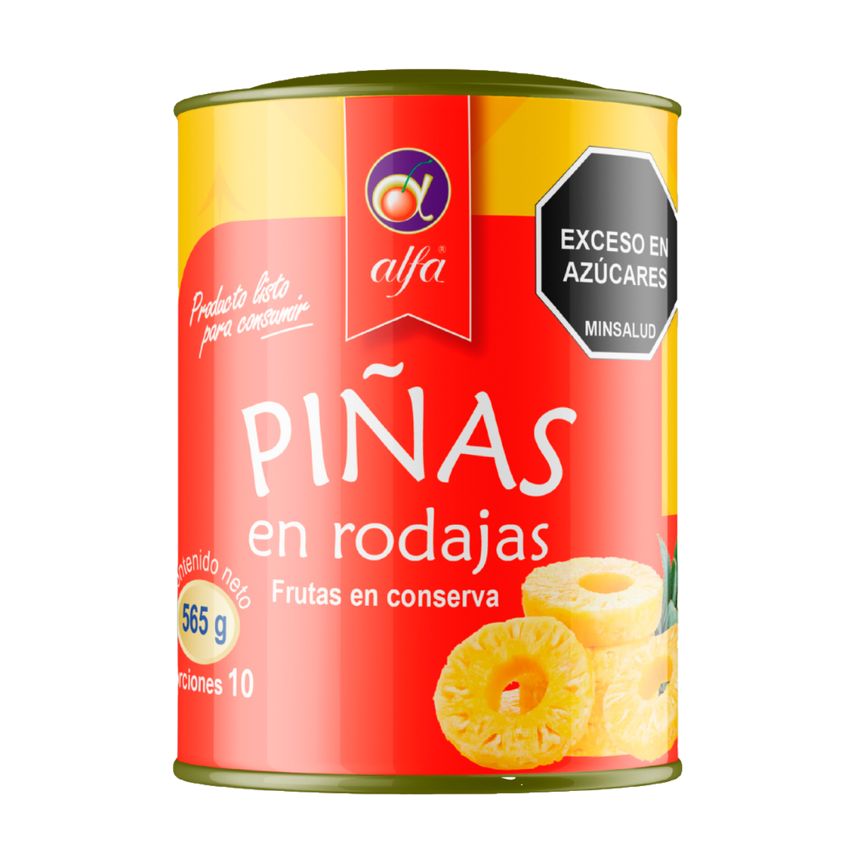 Alfa Piñas En Rodajas x 565 g