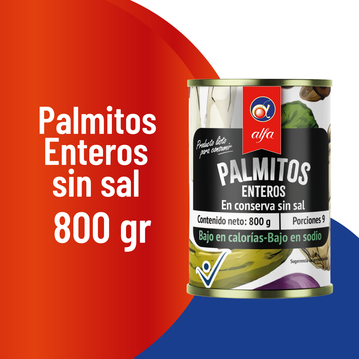 Alfa Palmito Entero Alfa 800Gr