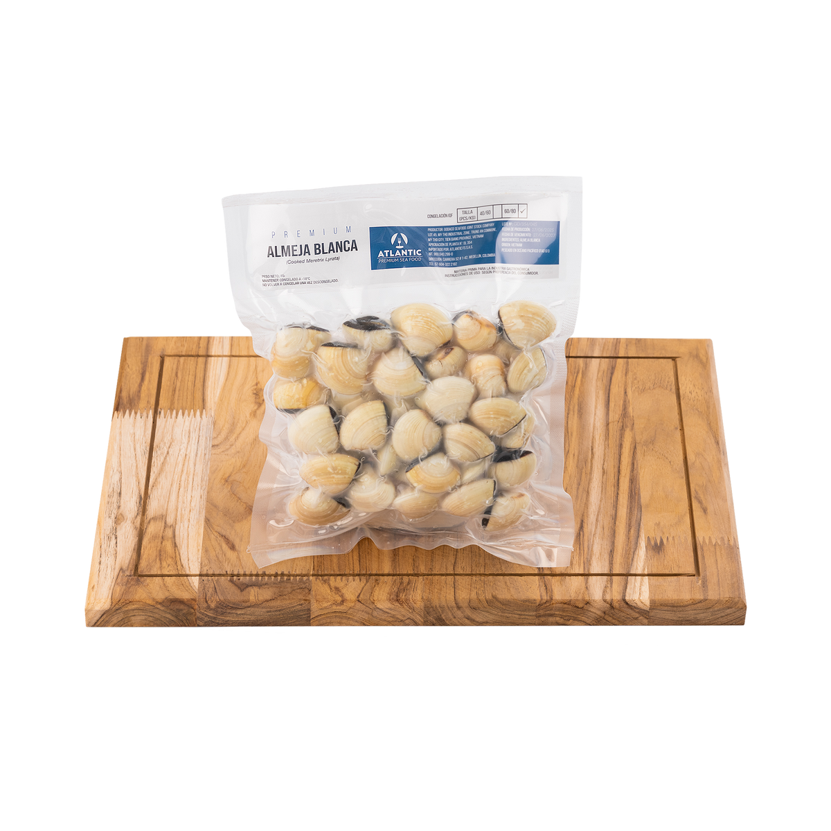 Atlantic Almeja Blanca con Concha 60-80 x 1 Lb