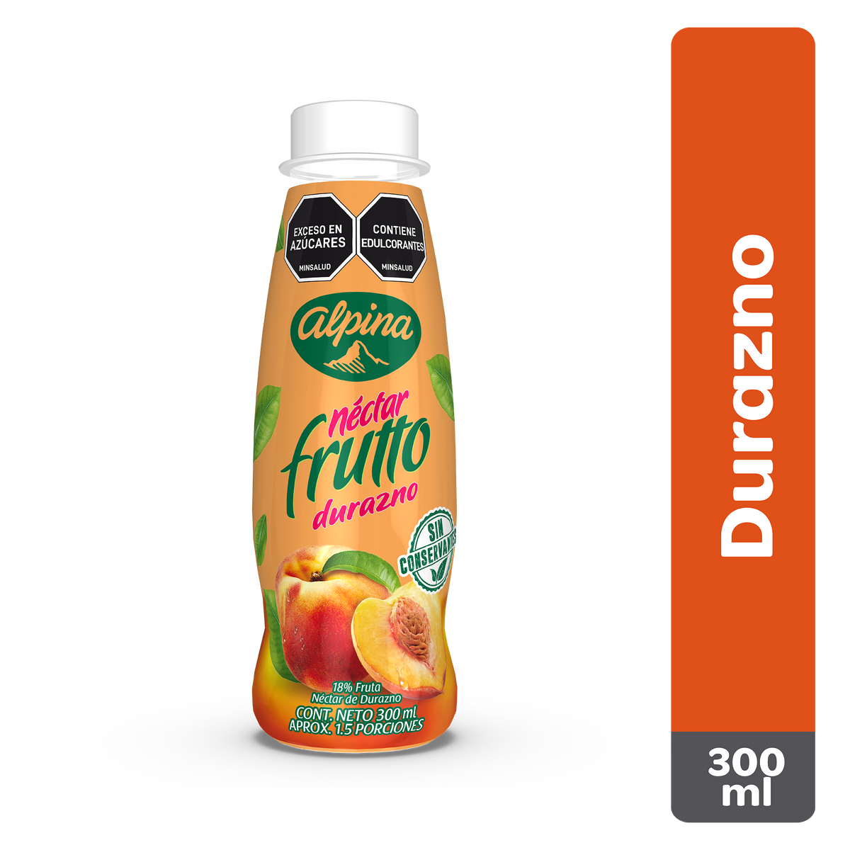 Frutto Nectar Alpina Durazno Pet 300 ml