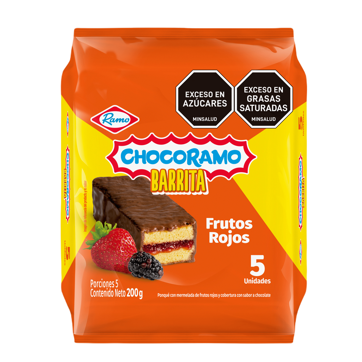 Ramo Ponque Barrita Choco 40 g x 5 un