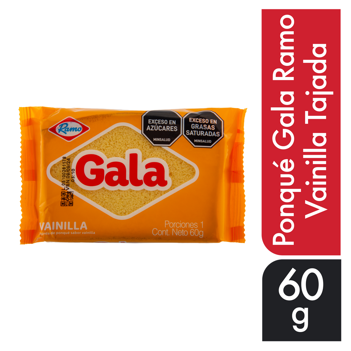 Ramo Ponque Gala Vainilla Tajada 60 g