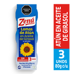 Zenú Lomo Atún Aceite Girasol x 3 un x 80 g
