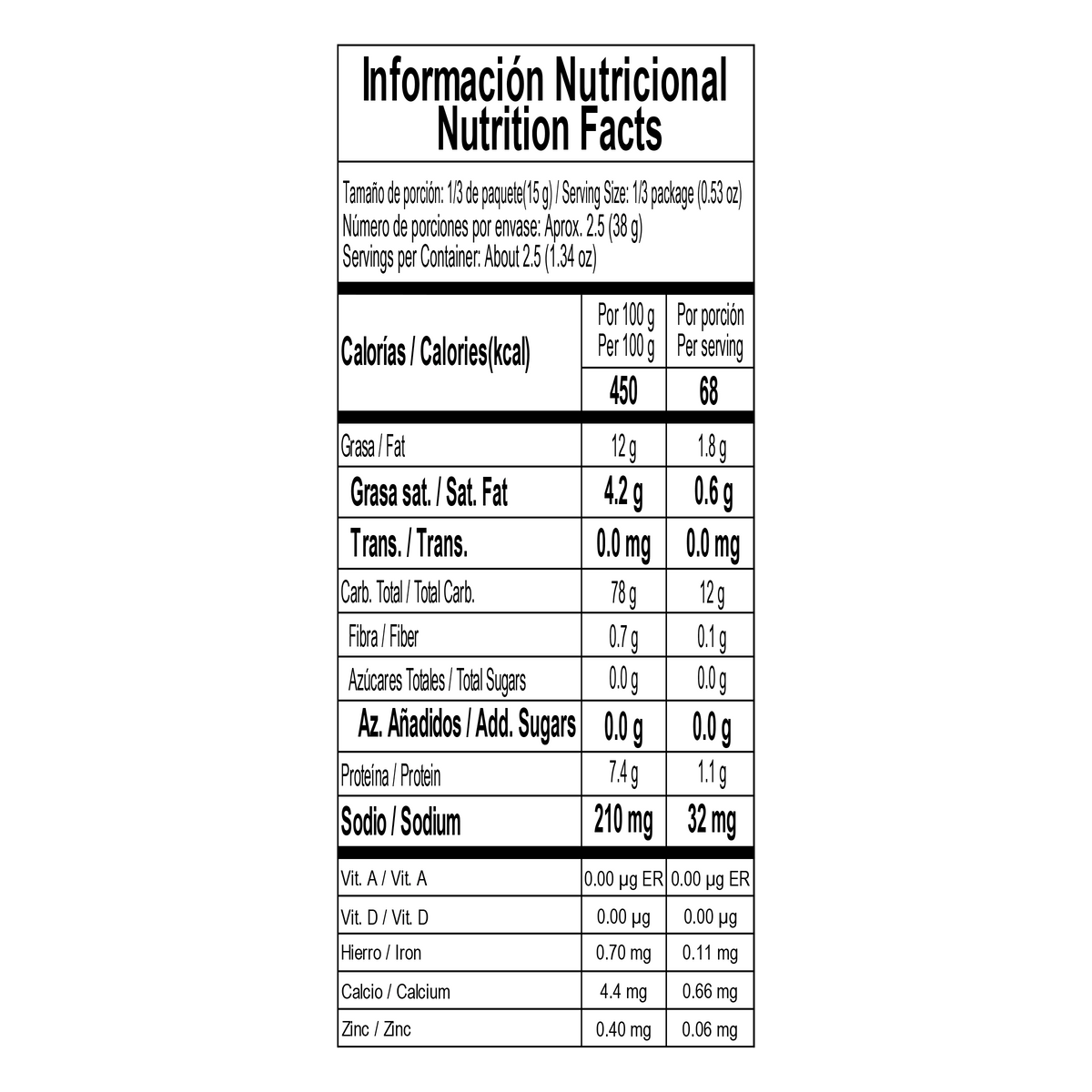 La Victoria Extrucito Familiar Natural 38 g