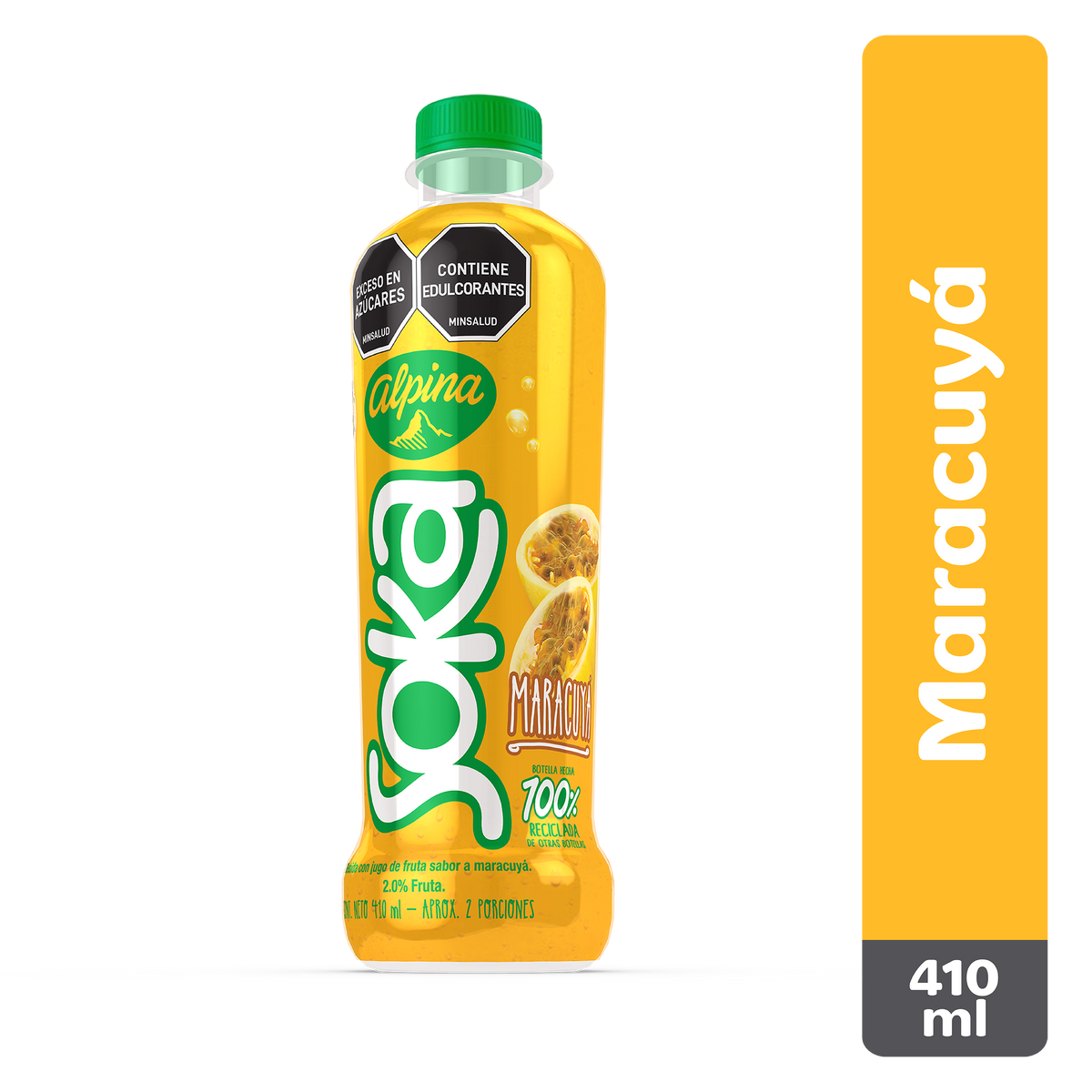 Alpina Refresco Soka Sabor Maracuyá Botella x 410ml